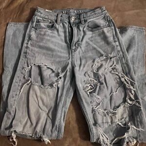 Distressed Light Blue Jeans